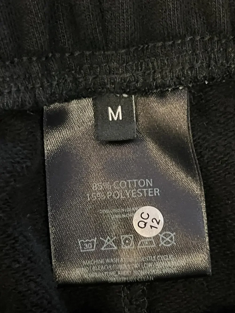 Illume Sweatpants Heavyweight Mens Medium Black Fleece Straight Leg Elastic